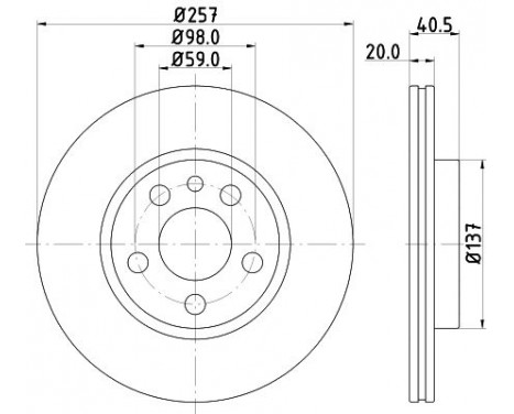 Bromsskiva 8DD 355 105-621 Hella