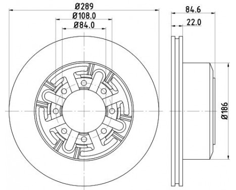 Bromsskiva 8DD 355 105-791 Hella