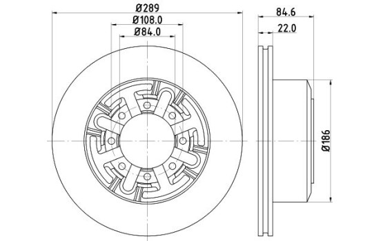 Bromsskiva 8DD 355 105-791 Hella