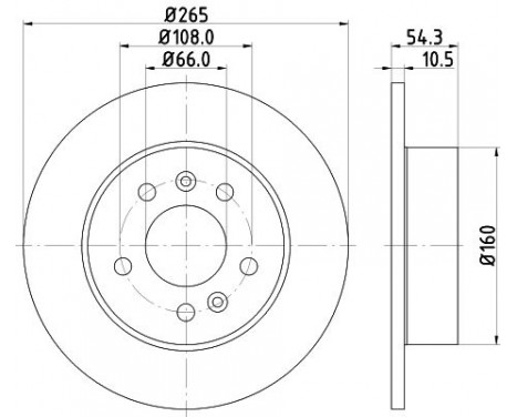 Bromsskiva 8DD 355 106-441 Hella