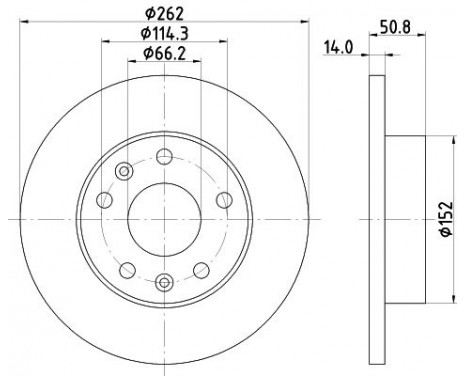 Bromsskiva 8DD 355 107-181 Hella