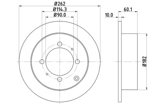 Bromsskiva 8DD 355 107-331 Hella