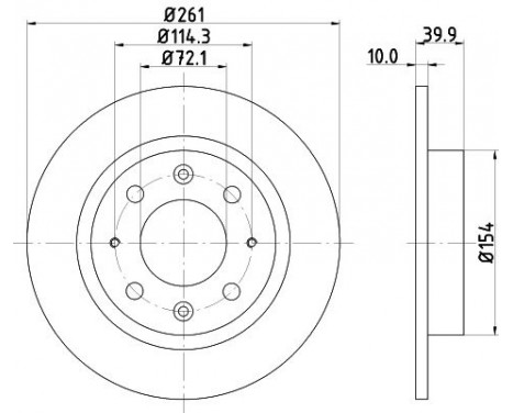 Bromsskiva 8DD 355 107-371 Hella