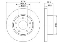 Bromsskiva 8DD 355 107-401 Hella