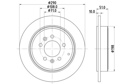 Bromsskiva 8DD 355 108-431 Hella