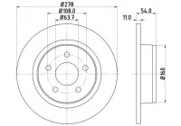Bromsskiva 8DD 355 110-291 Hella
