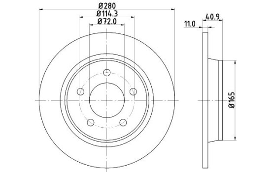 Bromsskiva 8DD 355 110-911 Hella