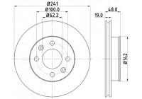 Bromsskiva 8DD 355 111-431 Hella