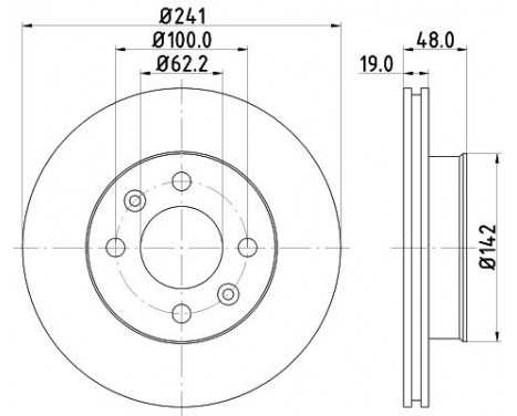 Bromsskiva 8DD 355 111-431 Hella