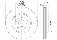 Bromsskiva 8DD 355 111-681 Hella