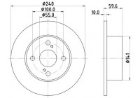 Bromsskiva 8DD 355 111-711 Hella