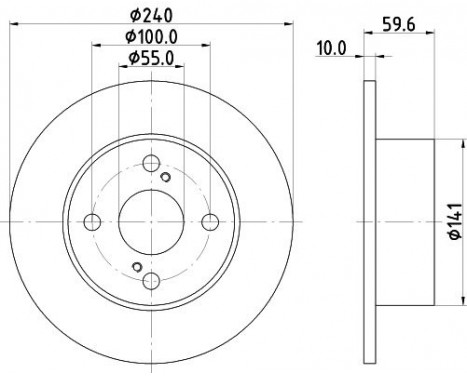 Bromsskiva 8DD 355 111-711 Hella