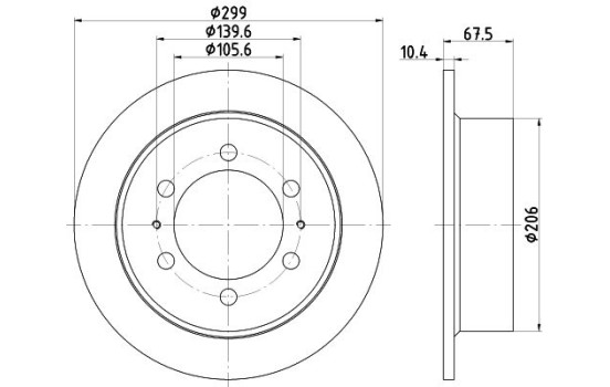 Bromsskiva 8DD 355 112-001 Hella