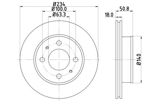 Bromsskiva 8DD 355 112-761 Hella