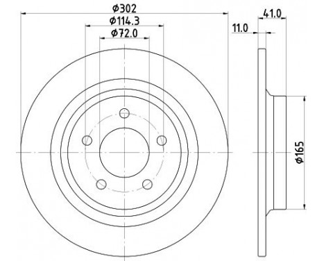 Bromsskiva 8DD 355 112-901 Hella