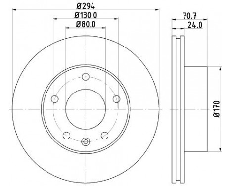 Bromsskiva 8DD 355 113-391 Hella