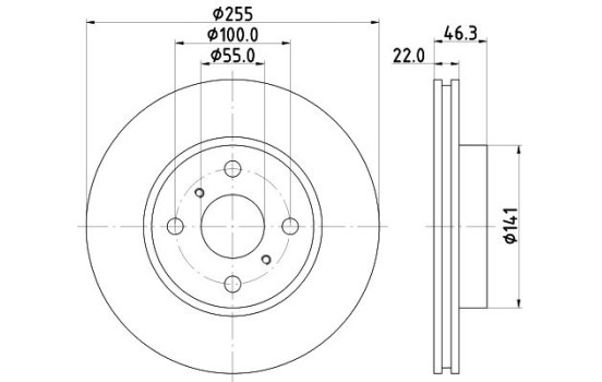 Bromsskiva 8DD 355 113-581 Hella