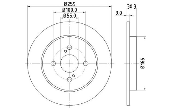 Bromsskiva 8DD 355 113-601 Hella