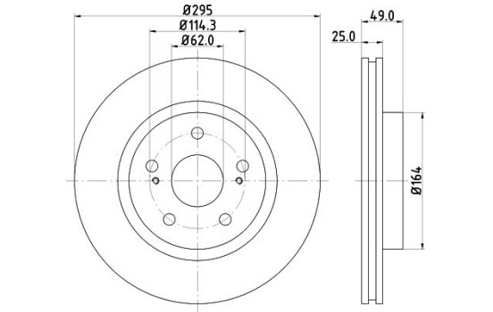 Bromsskiva 8DD 355 113-621 Hella