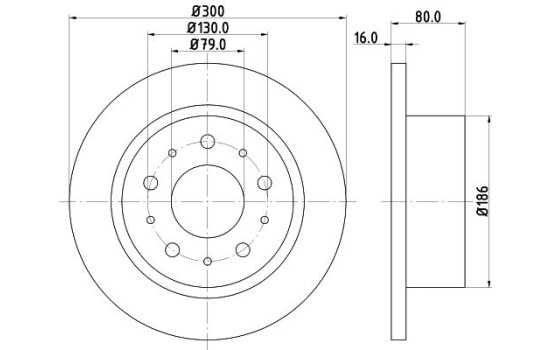 Bromsskiva 8DD 355 113-731 Hella