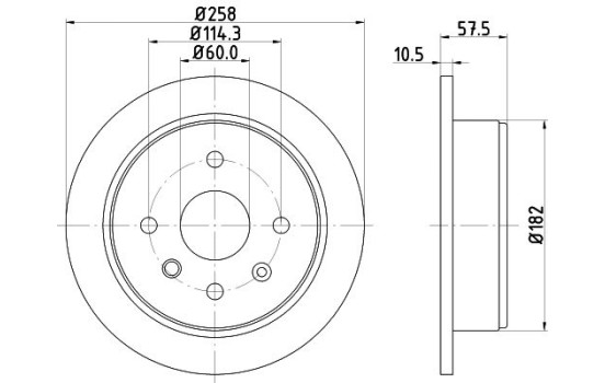 Bromsskiva 8DD 355 114-161 Hella