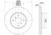Bromsskiva 8DD 355 114-311 Hella