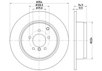 Bromsskiva 8DD 355 115-171 Hella