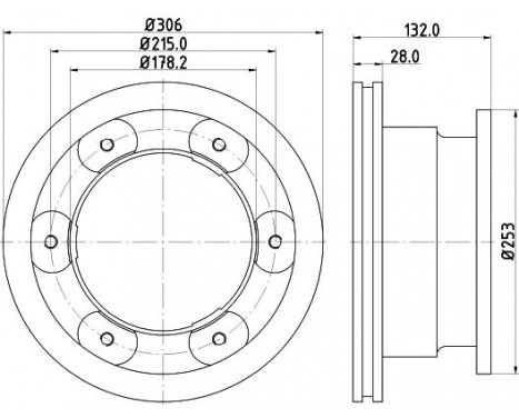 Bromsskiva 8DD 355 115-551 Hella