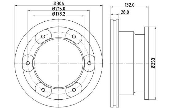 Bromsskiva 8DD 355 115-551 Hella