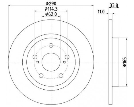 Bromsskiva 8DD 355 116-121 Hella