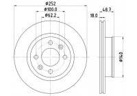 Bromsskiva 8DD 355 116-201 Hella