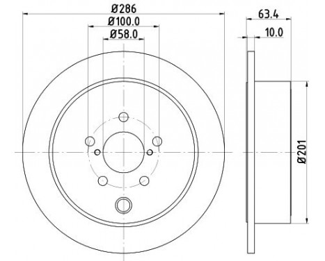 Bromsskiva 8DD 355 116-421 Hella