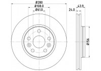 Bromsskiva 8DD 355 116-451 Hella Pagid GmbH