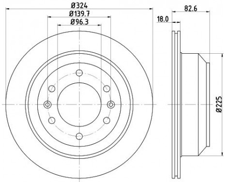 Bromsskiva 8DD 355 116-491 Hella