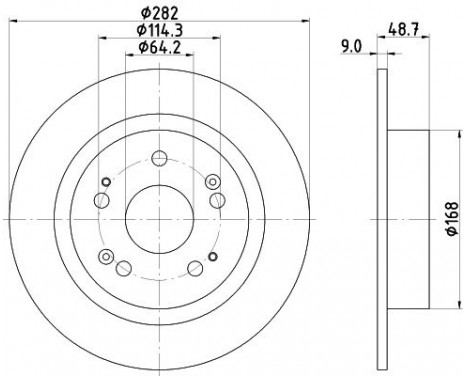 Bromsskiva 8DD 355 116-521 Hella