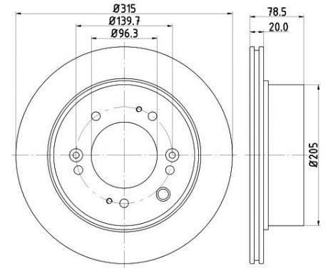 Bromsskiva 8DD 355 116-571 Hella