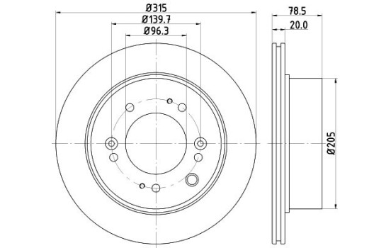 Bromsskiva 8DD 355 116-571 Hella