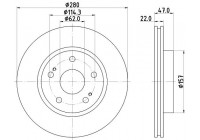 Bromsskiva 8DD 355 116-771 Hella