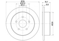 Bromsskiva 8DD 355 117-101 Hella