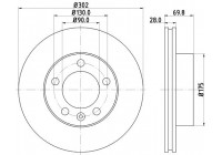 Bromsskiva 8DD 355 117-121 Hella