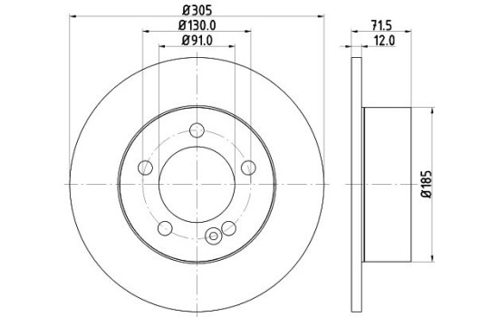 Bromsskiva 8DD 355 117-141 Hella
