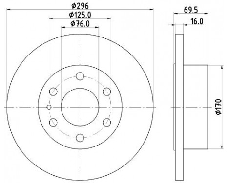 Bromsskiva 8DD 355 117-171 Hella