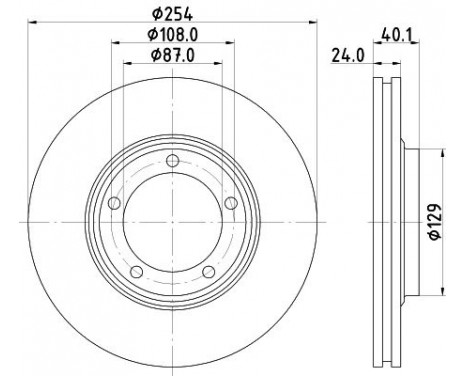 Bromsskiva 8DD 355 117-381 Hella