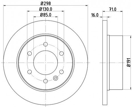 Bromsskiva 8DD 355 117-641 Hella