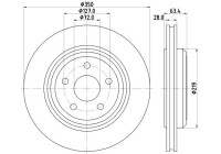 Bromsskiva 8DD 355 125-141 Hella