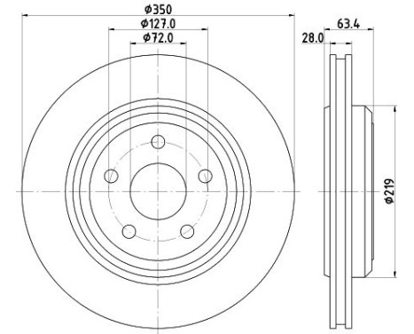 Bromsskiva 8DD 355 125-141 Hella