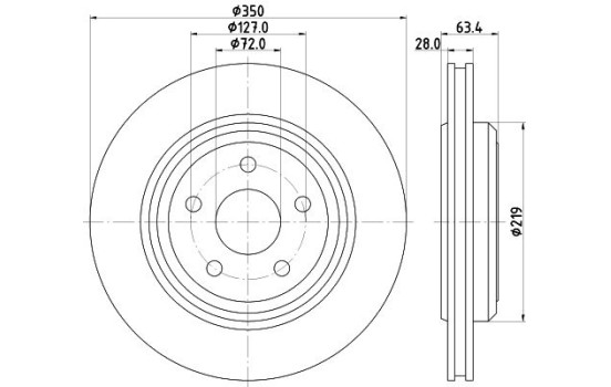Bromsskiva 8DD 355 125-141 Hella