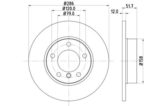 Bromsskiva 8DD 355 127-031 Hella