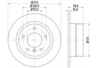 Bromsskiva 8DD 355 127-171 Hella
