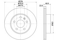 Bromsskiva 8DD 355 127-231 Hella